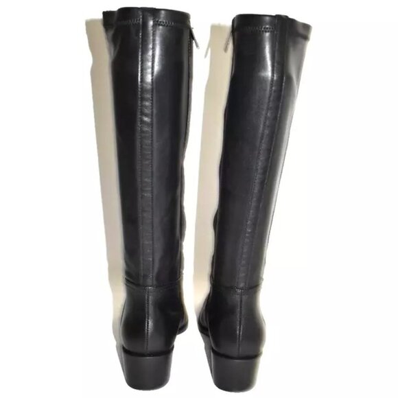 New! Aquatalia Rozaria Knee Leather Riding Boots Black Size 8.5 DD412 - Picture 5 of 7